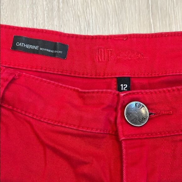 Kut from the Kloth Vibrant Red Jean Shorts - Picture 2 of 6